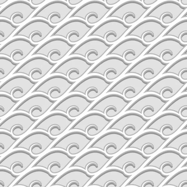 Винтажный Бесшовный Рисунок Абстрактный Вихревой Векторный Орнамент Нейтрального Цвета — стоковый вектор