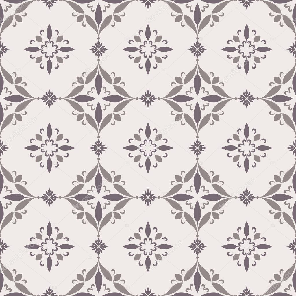Vintage seamless pattern in neutral color