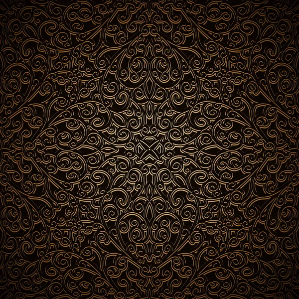 Vintage ouro ornamental fundo — Vetor de Stock