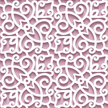 Kesme kağıt süs, dikişsiz dantel desen