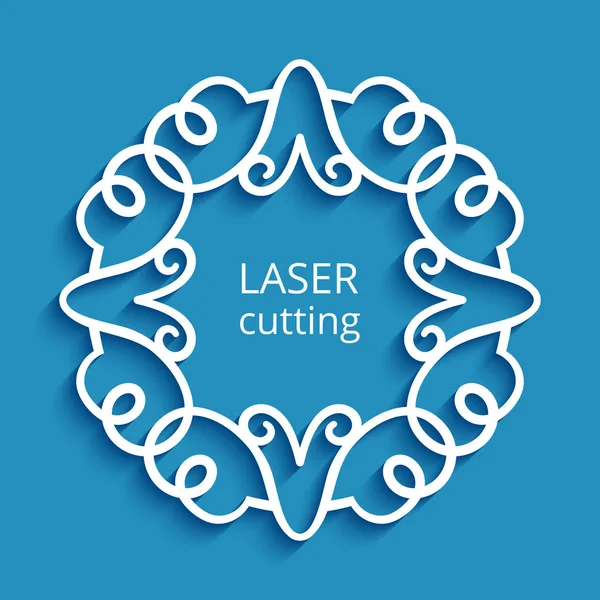 Kesme kağıdı kenarlık deseni ile kare çerçeve