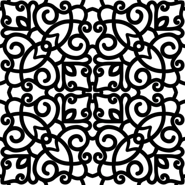 Μαύρο και άσπρο swirly μοτίβο — Διανυσματικό Αρχείο