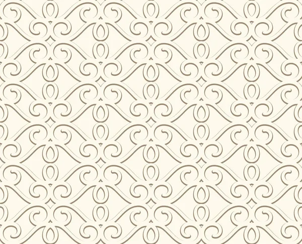 Vintage beige modello ornamentale senza cuciture — Vettoriale Stock