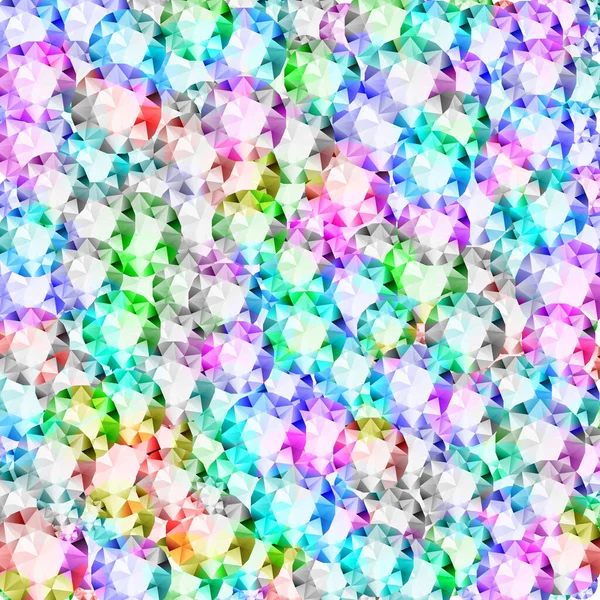 ダイヤモンドジュエリーの背景 多色宝石の虹彩結晶テクスチャ — ストックベクタ