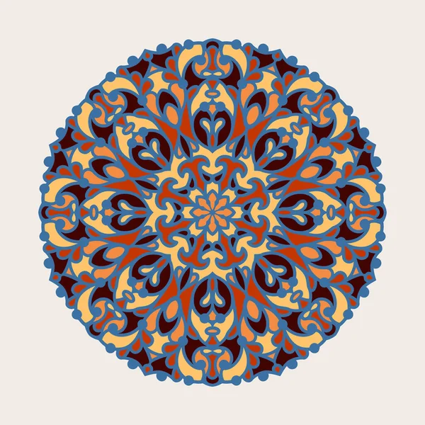 Abstract Floral Pattern Colorful Circle Decoration Arabic Style Elegant Mandala — Stock Vector