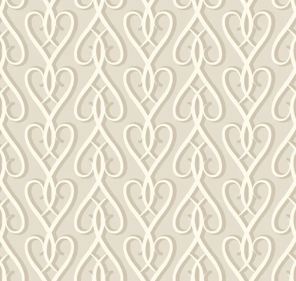 Vintage Seamless Pattern Ornamental Wallpaper Neutral Beige Colors Elegant Background — Stock Vector