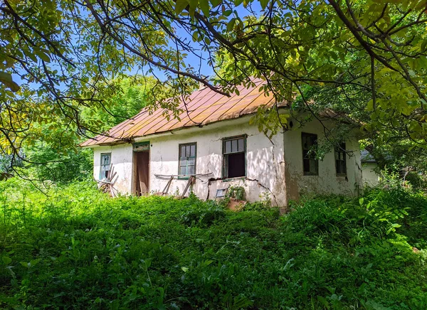 Vieilles Maisons Abandonnées Dans Village Ukraine — Photo