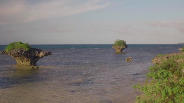 Lavabos Piedra Moalboal Cebú Filipinas — Vídeo de stock