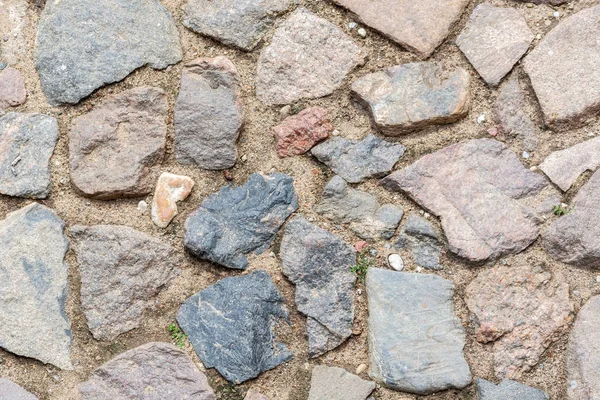 和平号城堡庭院地板的碎片 用石头和沙子铺成 用作背景 — 图库照片