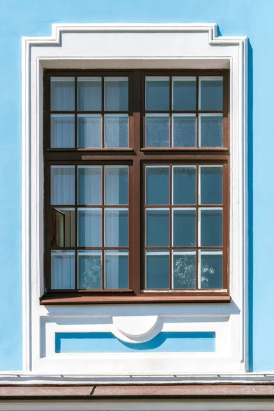 Rectangular Window Background Wall Blue Series Windows Petersburg — Stock Photo, Image