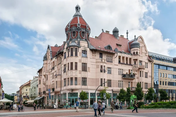 Centrale straat van Szeged. Stockfoto