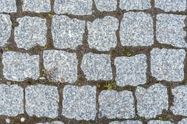 Arnavut kaldırımlı kaldırım parçası.