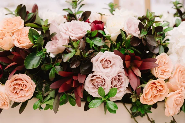 Magnifiche Fioriture Nozze Decorazione Matrimonio Fiori Sfondo Fiore — Foto Stock