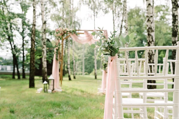 Decoração de casamento suave e elegante . — Fotografia de Stock