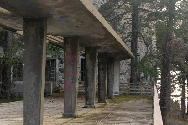 Prodromos Troodos Cyprus February 2019 Abandoned Hotel Berengaria — стоковое фото