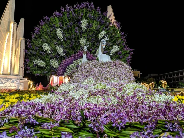 Bangkok Tailandia Junio 2019 Vista Nocturna Del Monumento Democracia Con — Foto de Stock