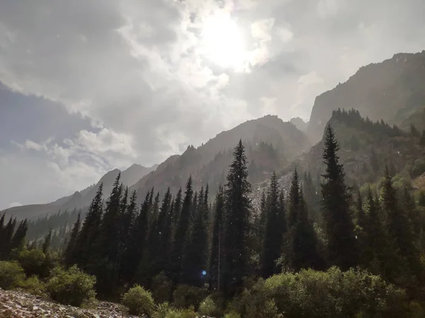 Transevropský Horský Okruh Pohoří Tien Shan Kazachstánu Nedaleko Města Almaty — Stock fotografie