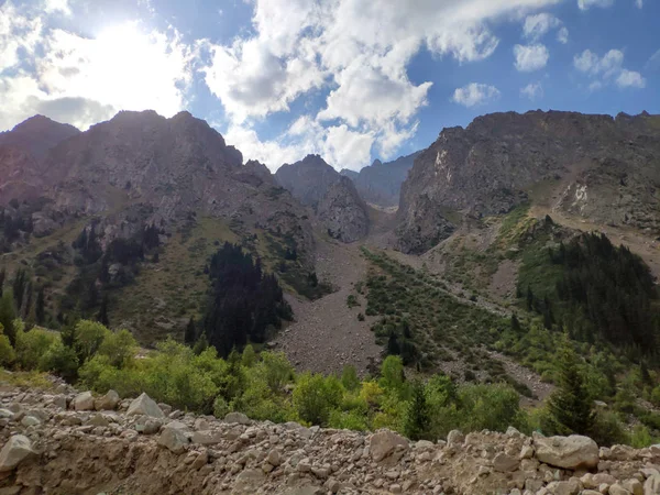 Trans Ili Alatau Chaîne Montagnes Système Tien Shan Kazakhstan Près — Photo