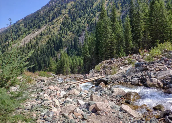 Transevropský Horský Okruh Pohoří Tien Shan Kazachstánu Nedaleko Města Almaty — Stock fotografie