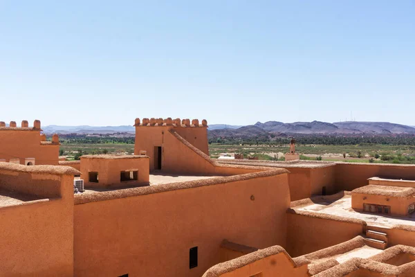 Buiten Modderbaksteen Kasbah Van Taourirt Ouarzazate Marokko Unesco Werelderfgoed — Stockfoto