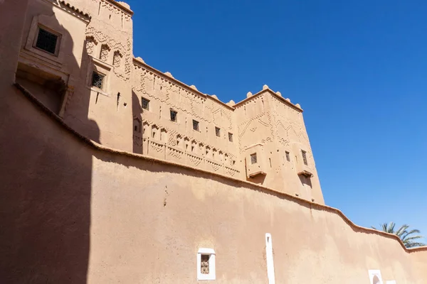 Extérieur Kasbah Brique Boue Taourirt Ouarzazate Maroc Site Patrimoine Mondial — Photo