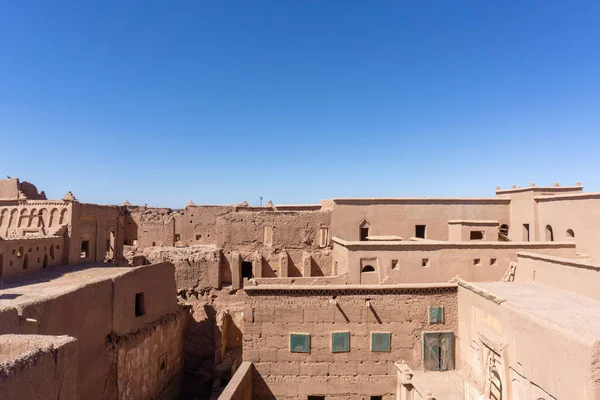 Buiten Modderbaksteen Kasbah Van Taourirt Ouarzazate Marokko Unesco Werelderfgoed — Stockfoto