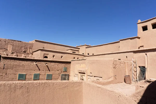 Buiten Modderbaksteen Kasbah Van Taourirt Ouarzazate Marokko Unesco Werelderfgoed — Stockfoto