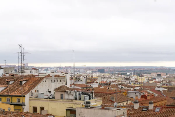 Краєвид Місто Іспанії Дах Мадрида Небесна Столиця Європи — стокове фото