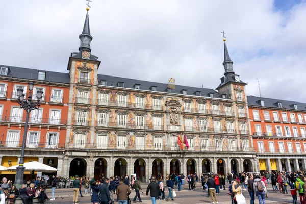 Madrid Spain Лютого 2020 Landscape View Plaza Mayor Main Square — стокове фото