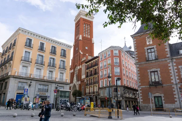 Madrid Spain February 2020 Церква Санта Крус Поруч Мером Пласа — стокове фото
