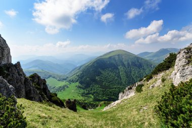 The slope on the Great Rozsutec hill in The Vratna valley at the national park Mala Fatra, Slovakia. clipart