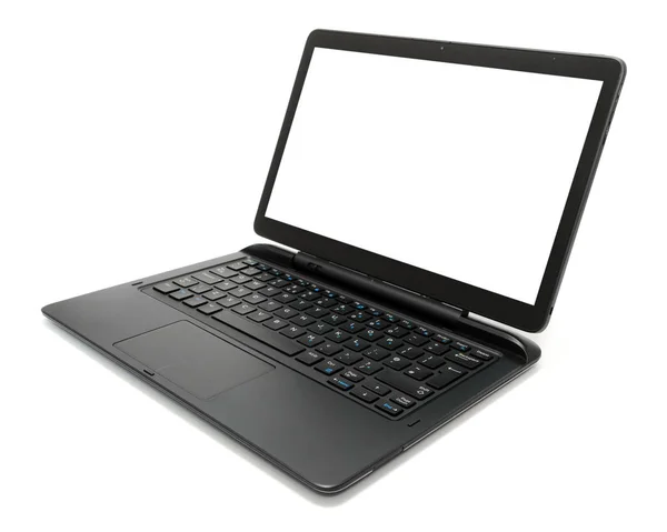 Multifuncional laptop-transformador com tela em branco — Fotografia de Stock