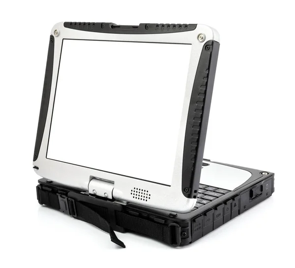 Çok fonksiyonlu laptop-transformatör boş ekran ile — Stok fotoğraf