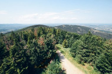 Panorama bir dağ Wielka Czantoria, gün Foto.