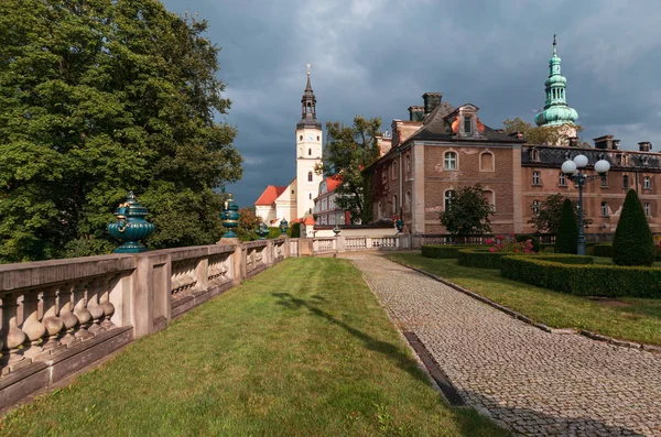 Architektura w centrum Pszczyna — Zdjęcie stockowe