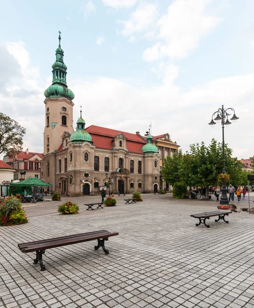 Architektura w centrum Pszczyna — Zdjęcie stockowe