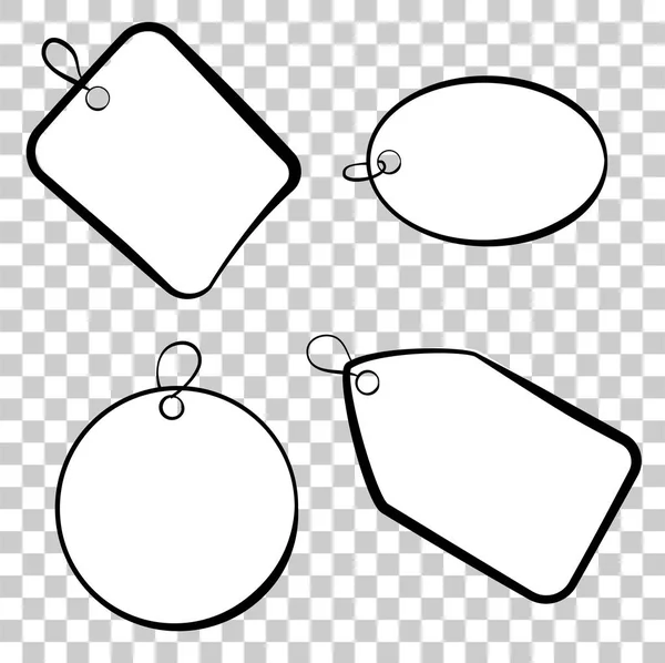 透明效果背景下的矢量标记矩形方形椭圆圆形草图 — 图库照片