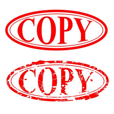 vektör Kırmızı lastik damgası, kopya