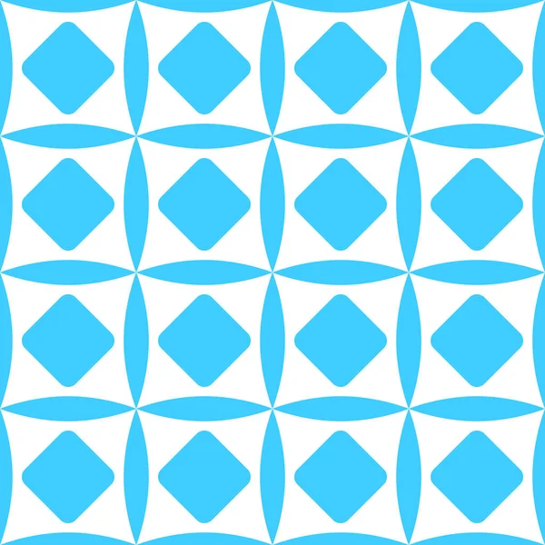 简单的矢量无缝图案 蓝色椭圆和圆角正方形背景 横幅包装纸等 — 图库照片