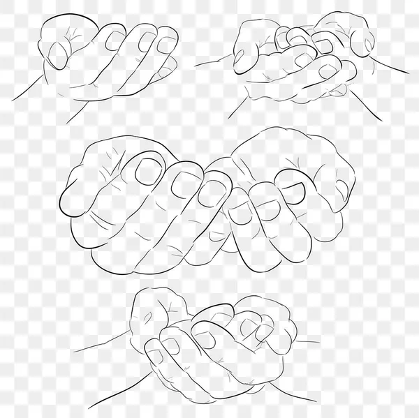 Sketchy Style Gesture Hand Ready Receive Give Something — Stock Photo, Image