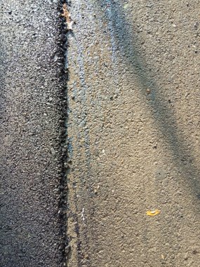 Düz Lay Siyah Sıcak Yeni ve Eski Asfalt Sabah Element tasarım Arka Plan için