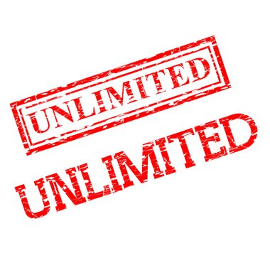 Sınırsız, 2 stil Scratch Kırmızı Kauçuk Damga, beyaz izole