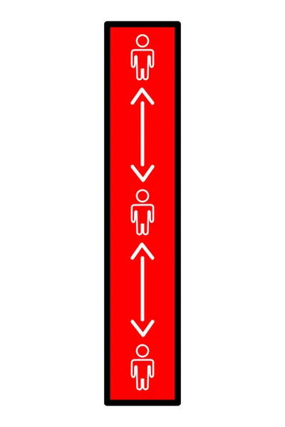 Señal Distancia Social 03A — Vector de stock