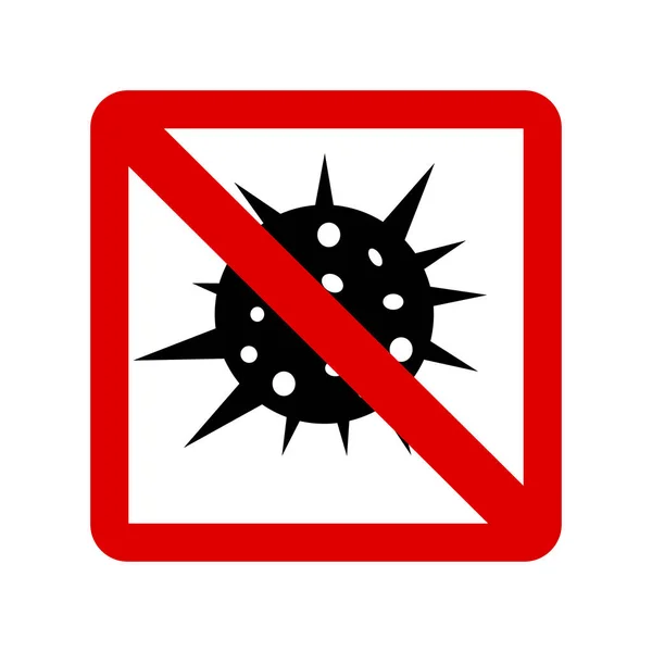 Simple Cutting Sticker Vector Circle Warning Prohibited Sign Virus Including — стоковий вектор