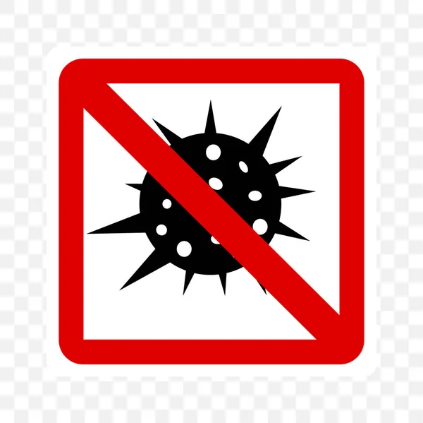 Simple Cutting Sticker Vector Circle Warning Prohibited Sign Virus Including — Stock Vector