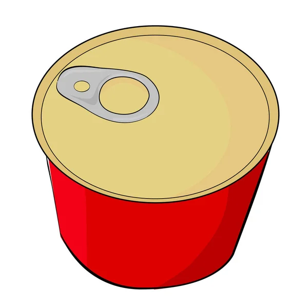 간단명료 반사기 실린더 쇠고기 깡통을 손으로 스케치하라 — 스톡 벡터