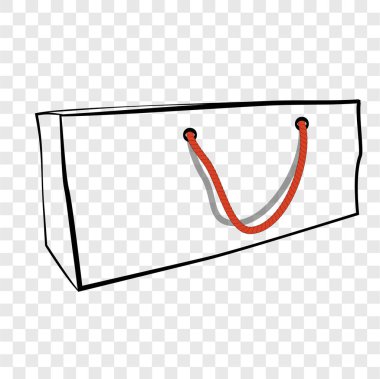 Basit Vektör El Kağıtların Eskizini kahverengi ipli, şeffaf efekt arka planında taklit etmek için çiz