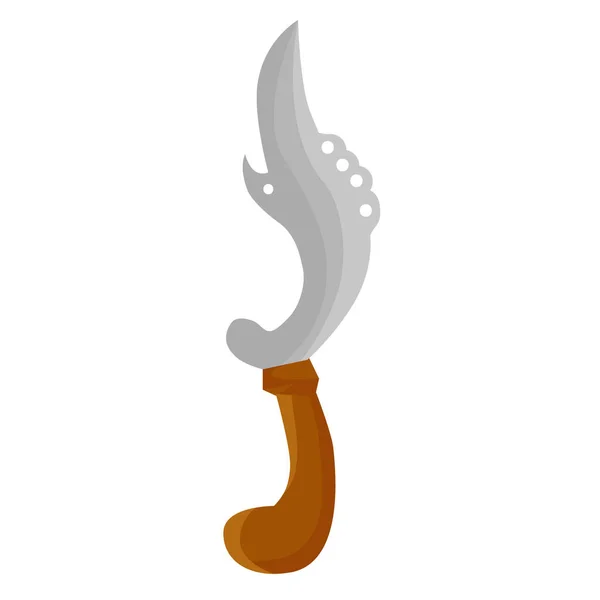 Kujang Indonesia Java Occidental Cuchillo Tradicional — Vector de stock