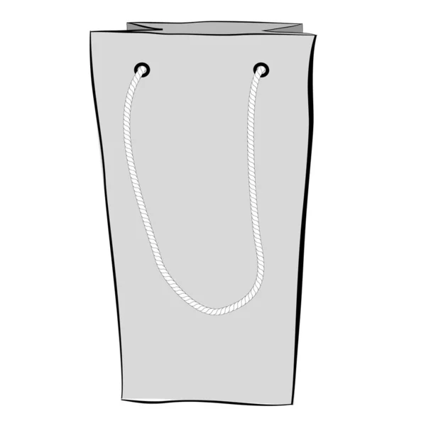 Croquis Simple Dessin Main Vectoriel Sac Papier Isolé Sur Blanc — Image vectorielle