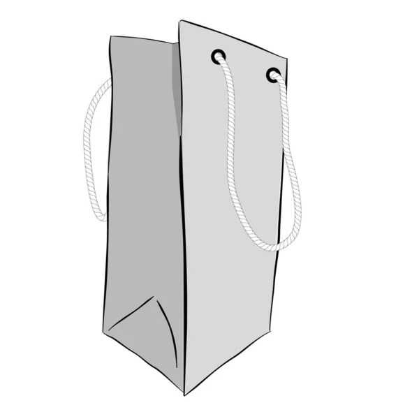 Шаблон Paper Bag Pen Tab — стоковый вектор